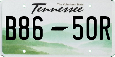 TN license plate B8650R