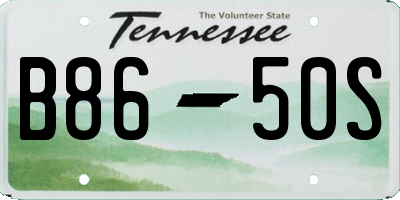 TN license plate B8650S