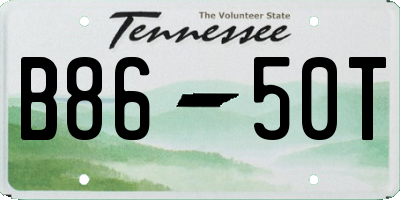 TN license plate B8650T