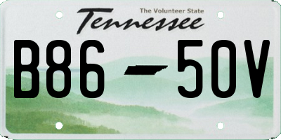 TN license plate B8650V
