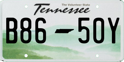 TN license plate B8650Y