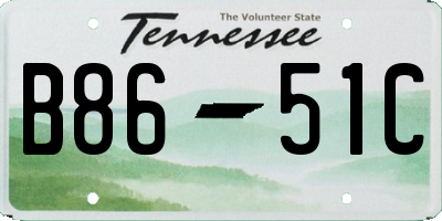TN license plate B8651C