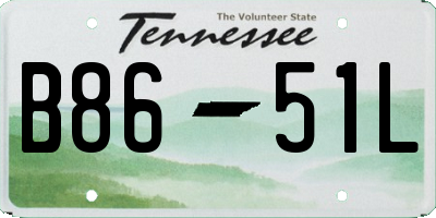 TN license plate B8651L