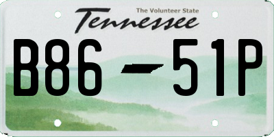TN license plate B8651P