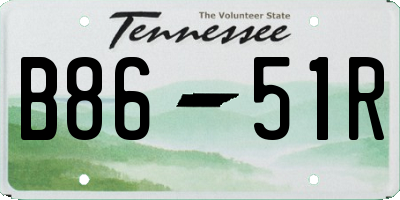 TN license plate B8651R