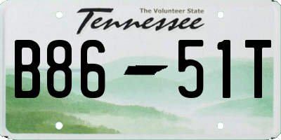 TN license plate B8651T