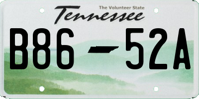 TN license plate B8652A