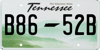 TN license plate B8652B