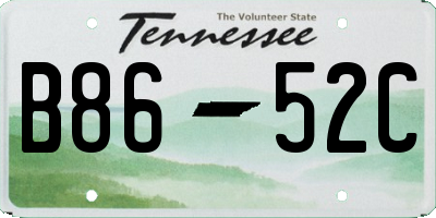 TN license plate B8652C