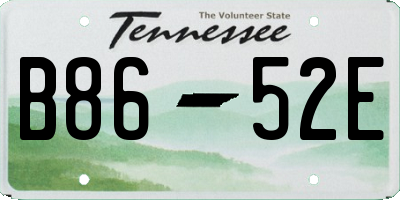 TN license plate B8652E