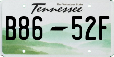 TN license plate B8652F