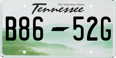 TN license plate B8652G