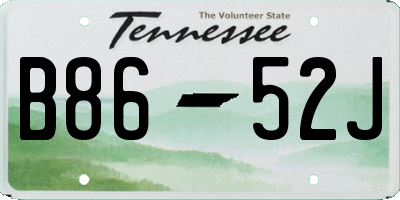 TN license plate B8652J