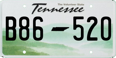 TN license plate B8652O