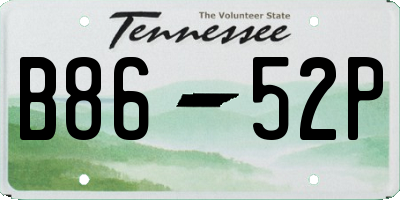 TN license plate B8652P