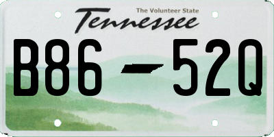 TN license plate B8652Q