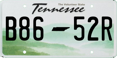 TN license plate B8652R