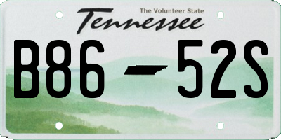 TN license plate B8652S