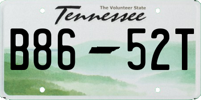 TN license plate B8652T