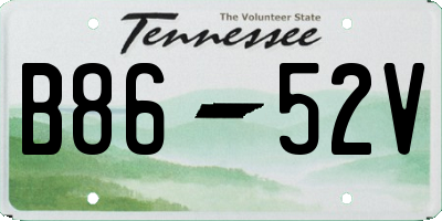 TN license plate B8652V