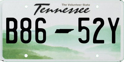 TN license plate B8652Y