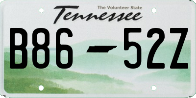 TN license plate B8652Z