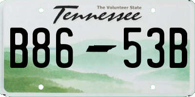 TN license plate B8653B
