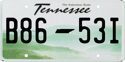 TN license plate B8653I