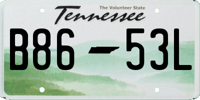 TN license plate B8653L