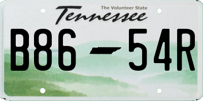TN license plate B8654R