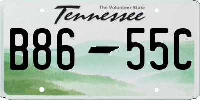 TN license plate B8655C