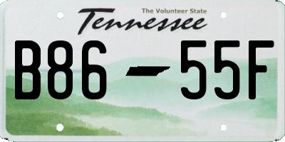 TN license plate B8655F
