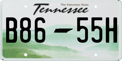 TN license plate B8655H