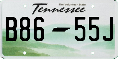 TN license plate B8655J