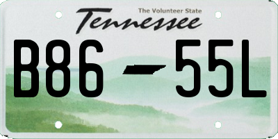 TN license plate B8655L