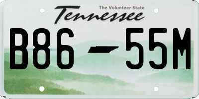 TN license plate B8655M
