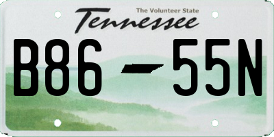 TN license plate B8655N