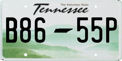 TN license plate B8655P
