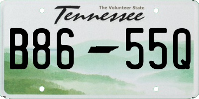 TN license plate B8655Q