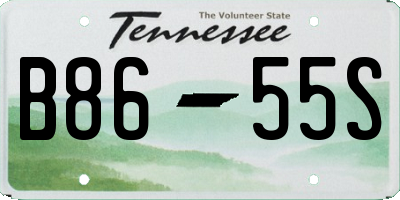 TN license plate B8655S
