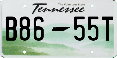 TN license plate B8655T