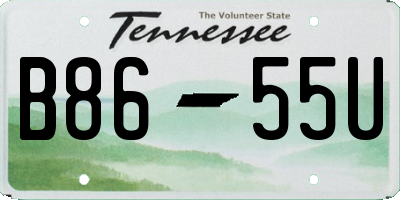 TN license plate B8655U