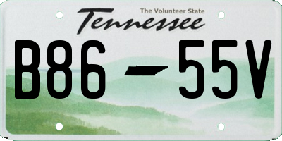 TN license plate B8655V