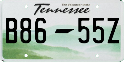 TN license plate B8655Z