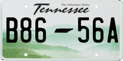 TN license plate B8656A