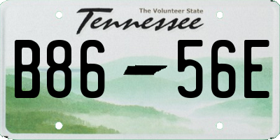 TN license plate B8656E