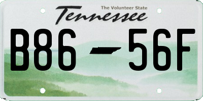 TN license plate B8656F