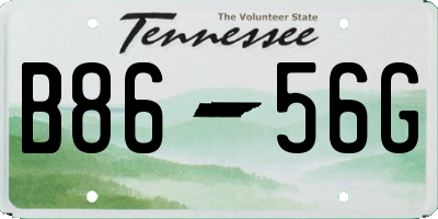 TN license plate B8656G