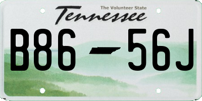 TN license plate B8656J