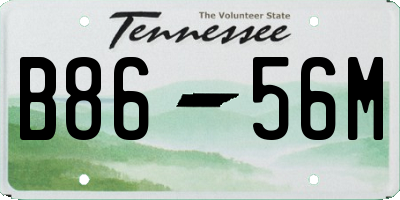 TN license plate B8656M